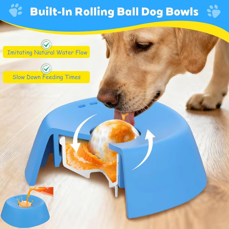 Slow Feeder Dog Bowl - وعاء سوائل بطيء التناول للكلاب، وعاء
