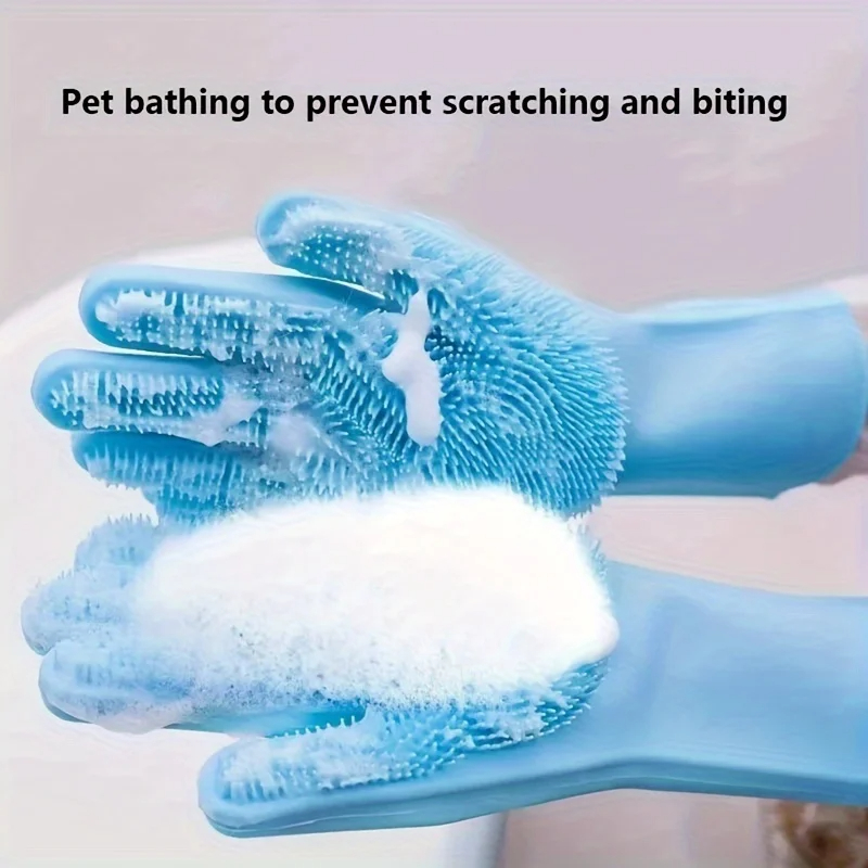 Pet Supplies App - قفازات تنظيف متعددة الوظائف من السيليكون