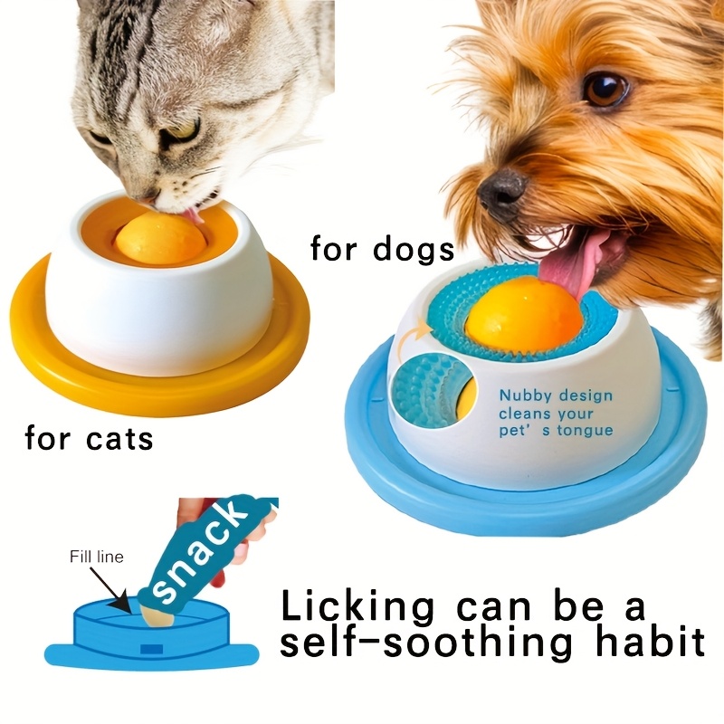 Slow Feeder Dog Bowl - حصيرة لعق الحيوانات الأليفة، طبق لعق