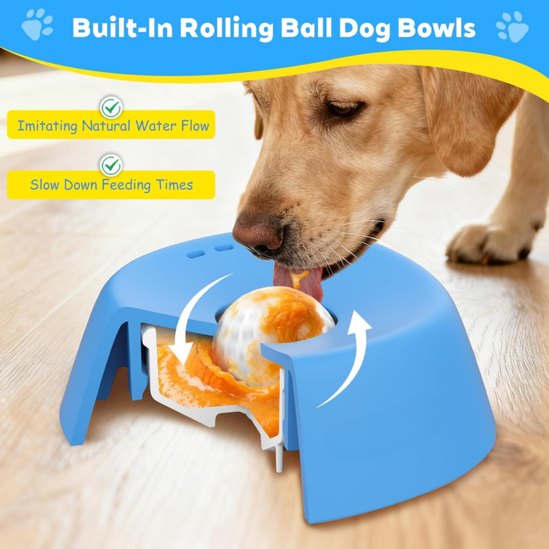 Slow Feeder Dog Bowl - أوعية تغذية بطيئة للكلاب للمكافآت السائلة،