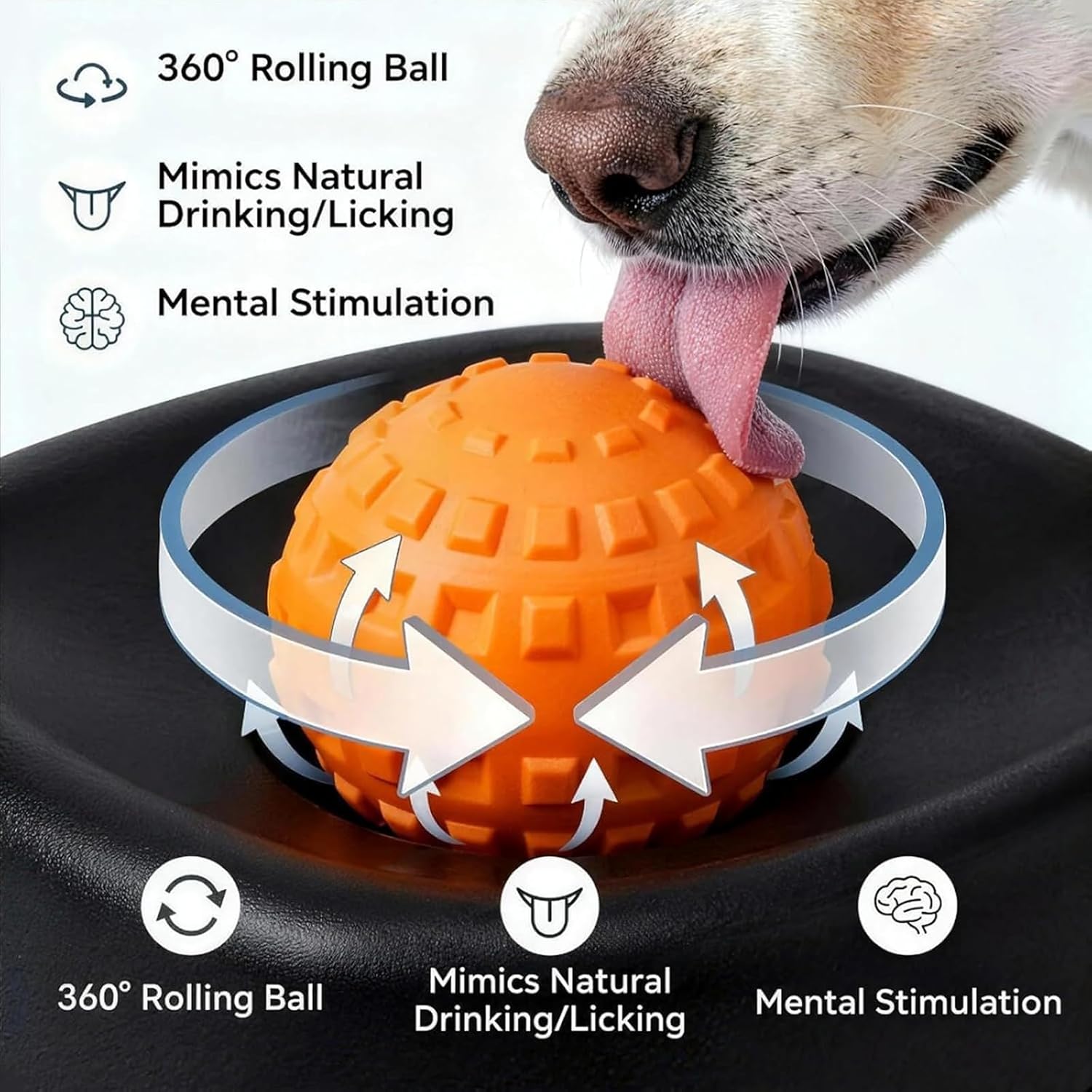 وعاء لعق للكلاب مع كرة دوارة،  - مراجعة Slow Feeder Dog Bowl وسعره
