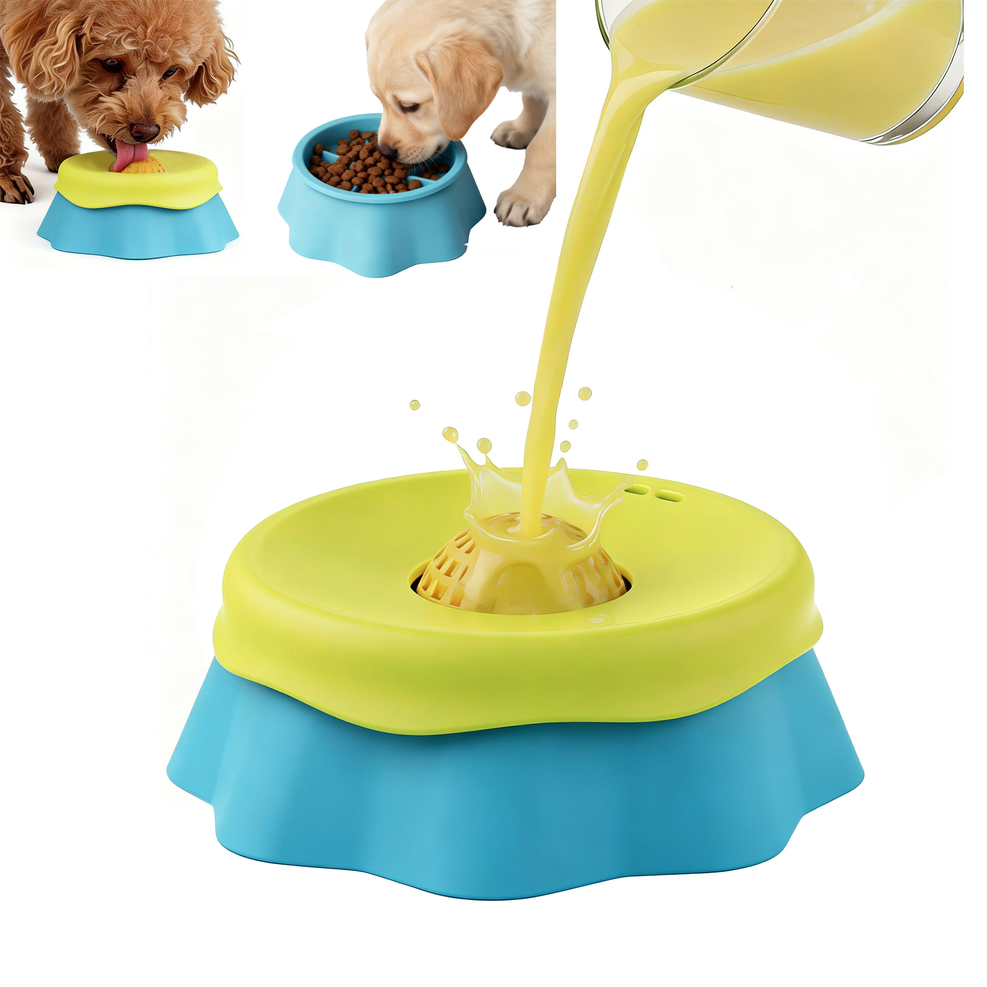 وعاء تغذية بطيء للكلاب مع كرة  - مراجعة Slow Feeder Dog Bowl وسعره