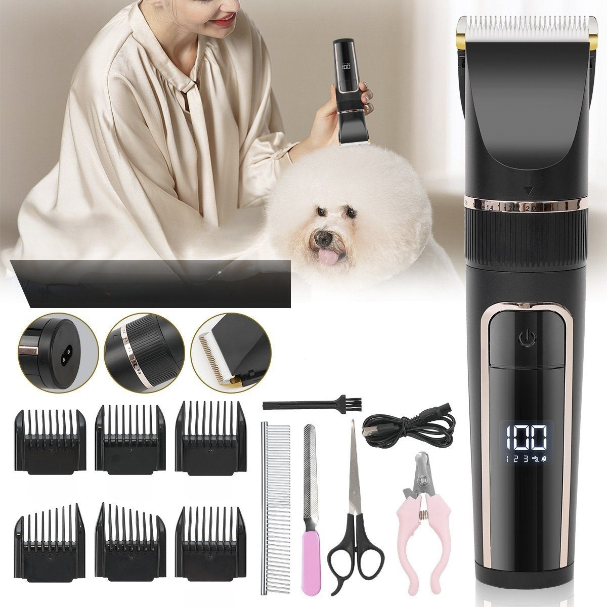 ماكينة حلاقة محسنة منخفضة الضو - مراجعة Pet Supplies Grooming Hours وسعره